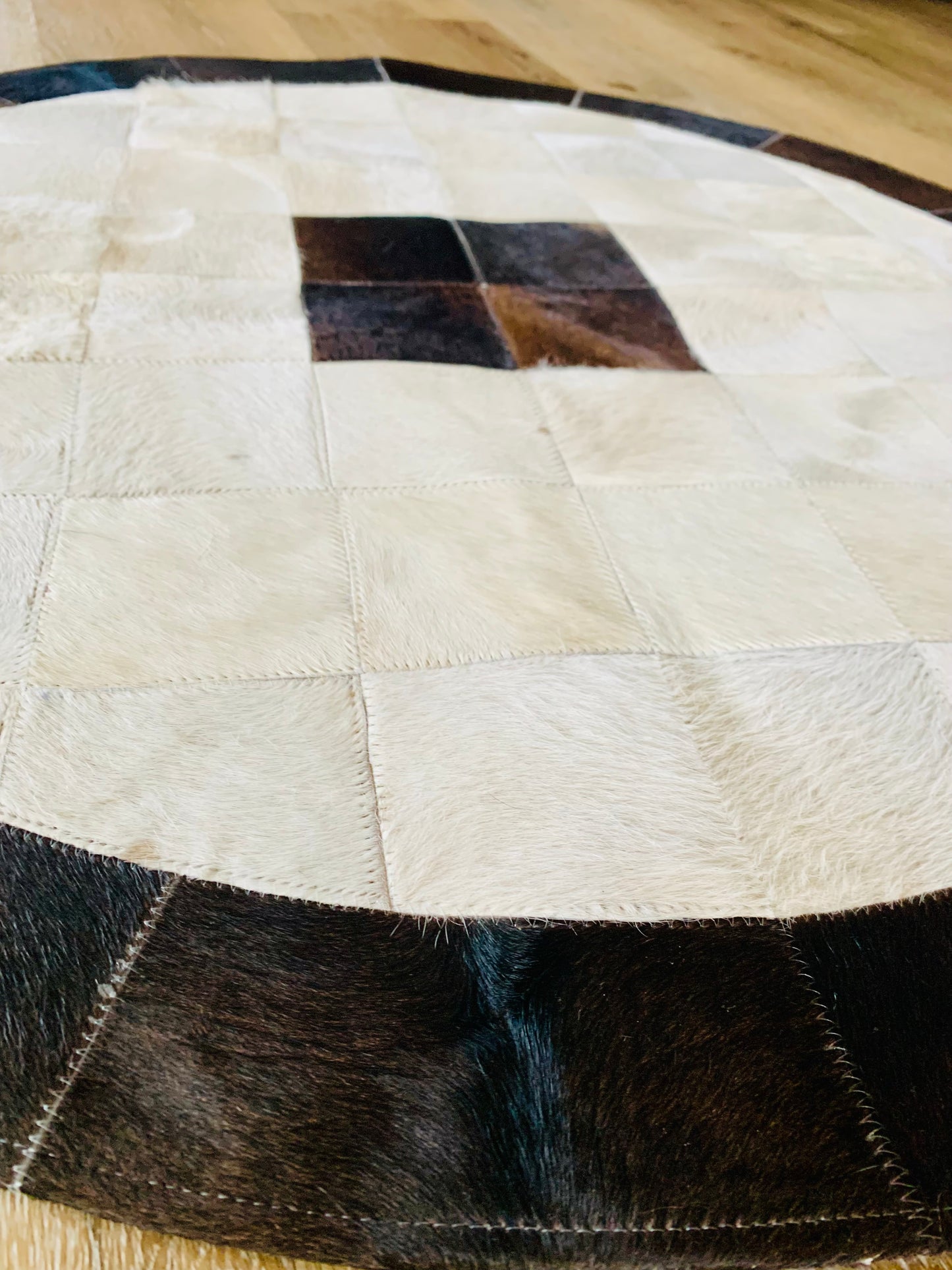 Patchwork Black & White Cowhide