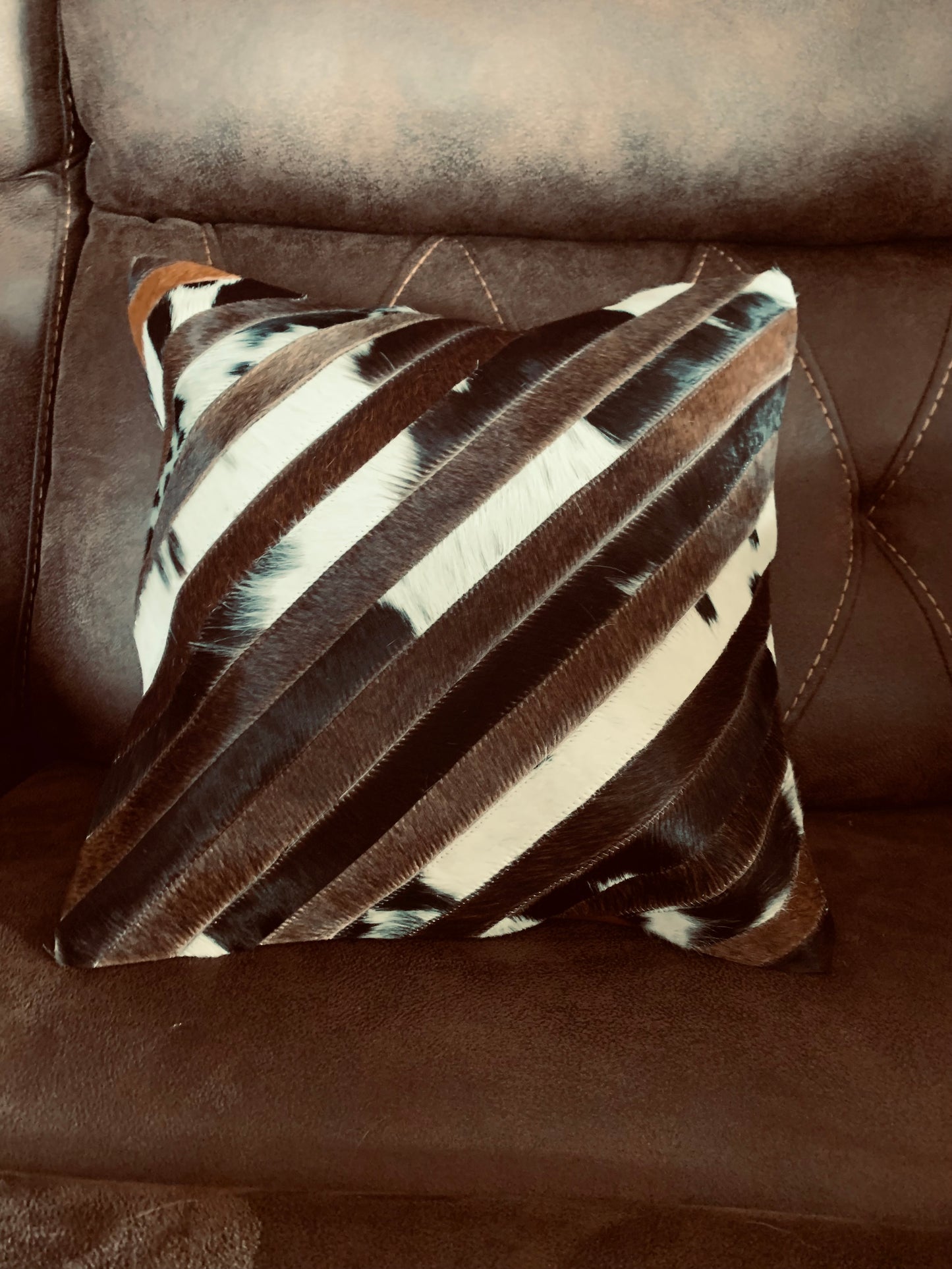 Patchwork Cowhide Pillow