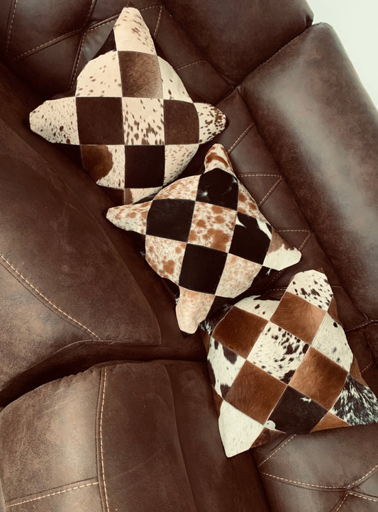 Cowhide Patchwork Pillows
