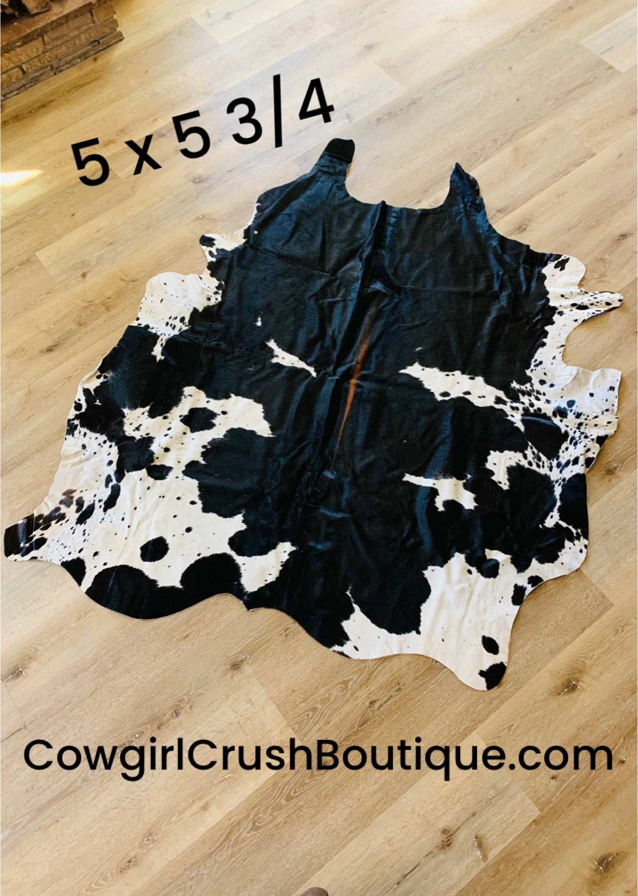 Black & white speckled cowhide
