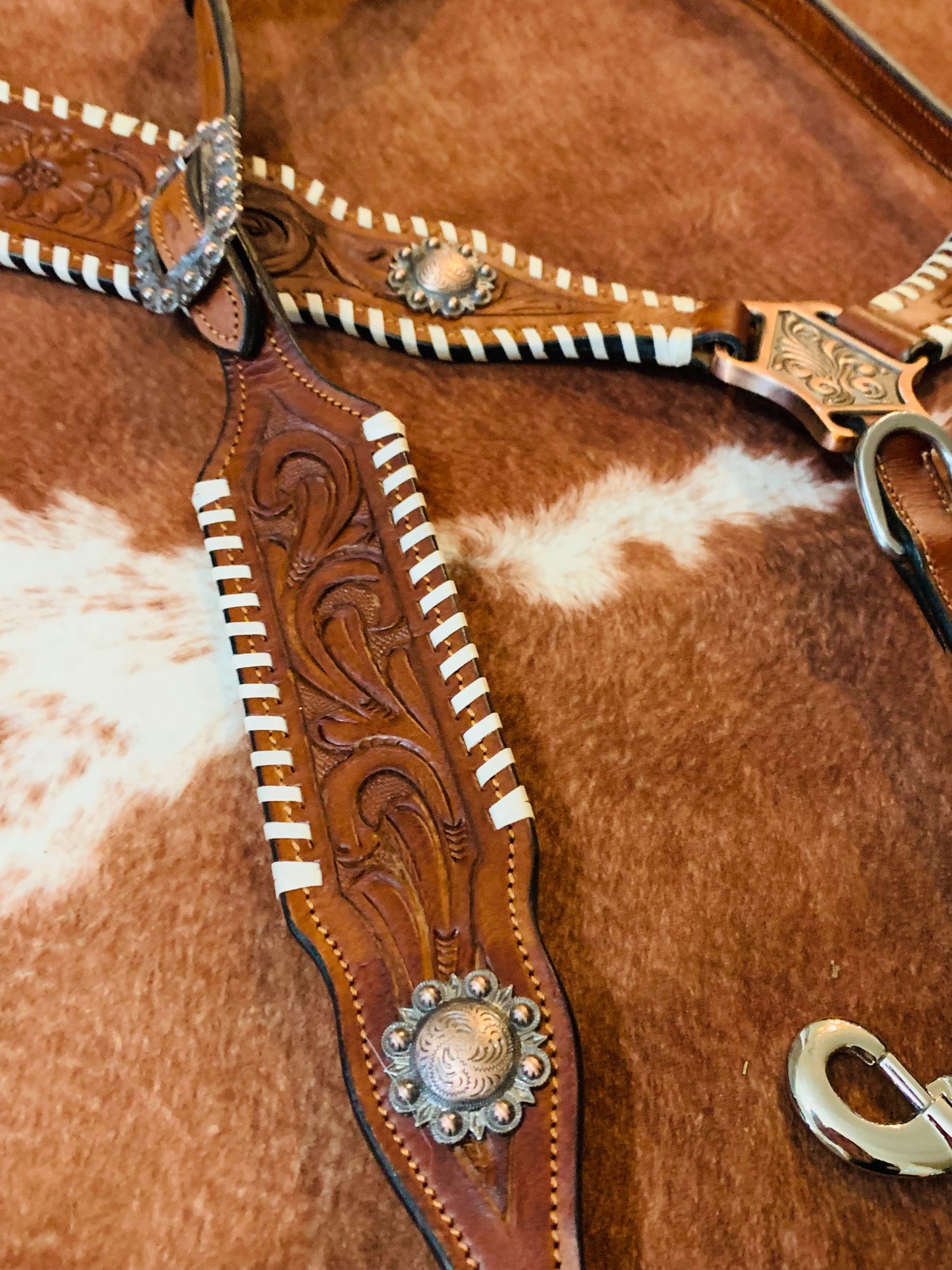 Tooled leather Tack Set
