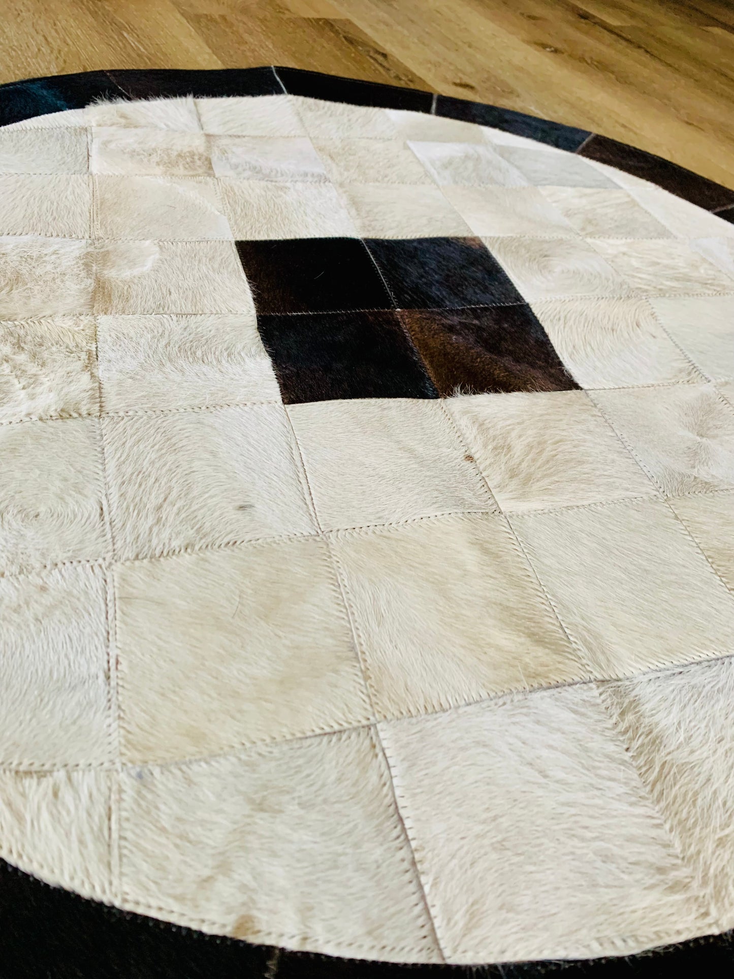 Patchwork Black & White Cowhide