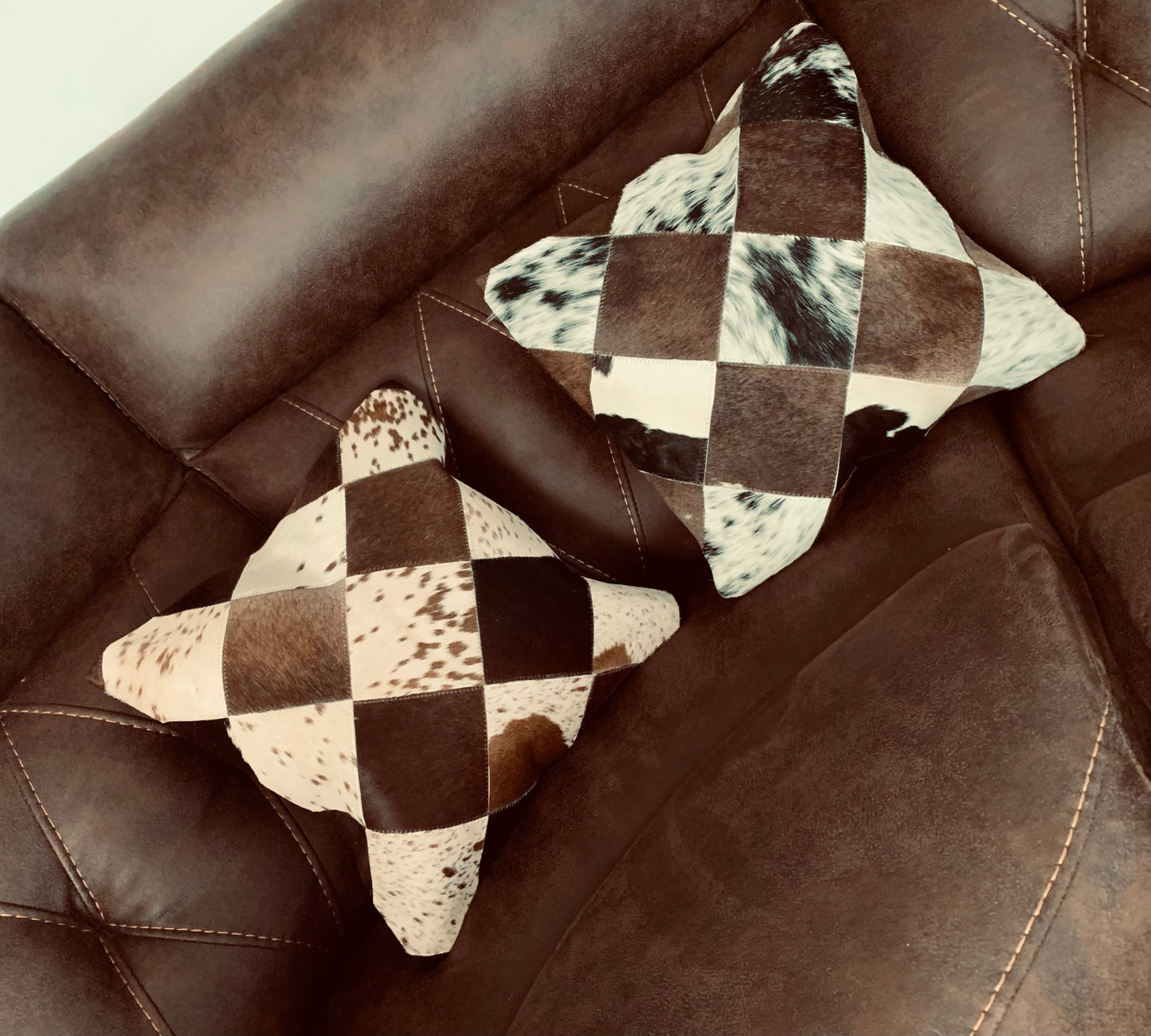 Cowhide Patchwork Pillows
