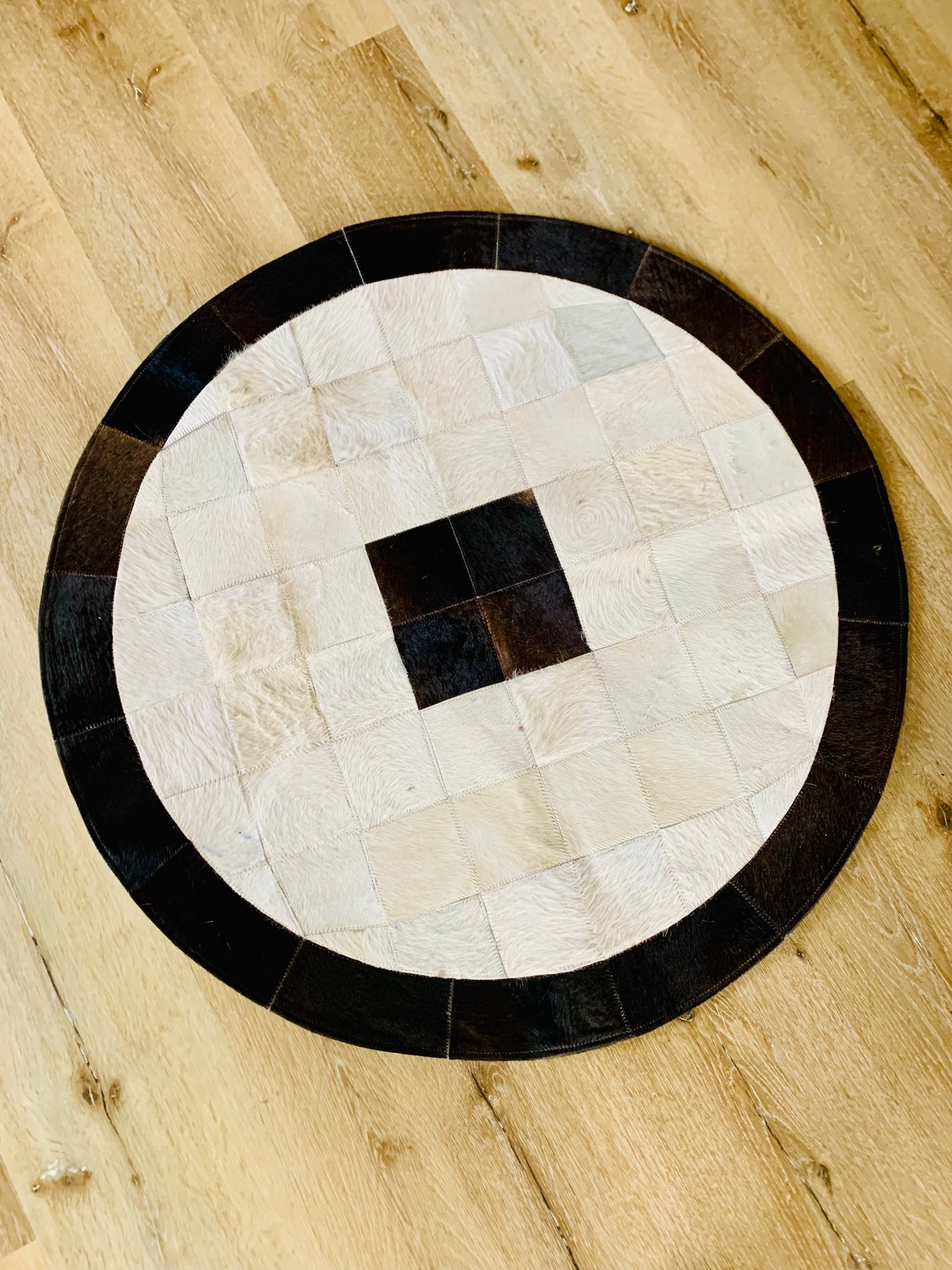 Patchwork Black & White Cowhide