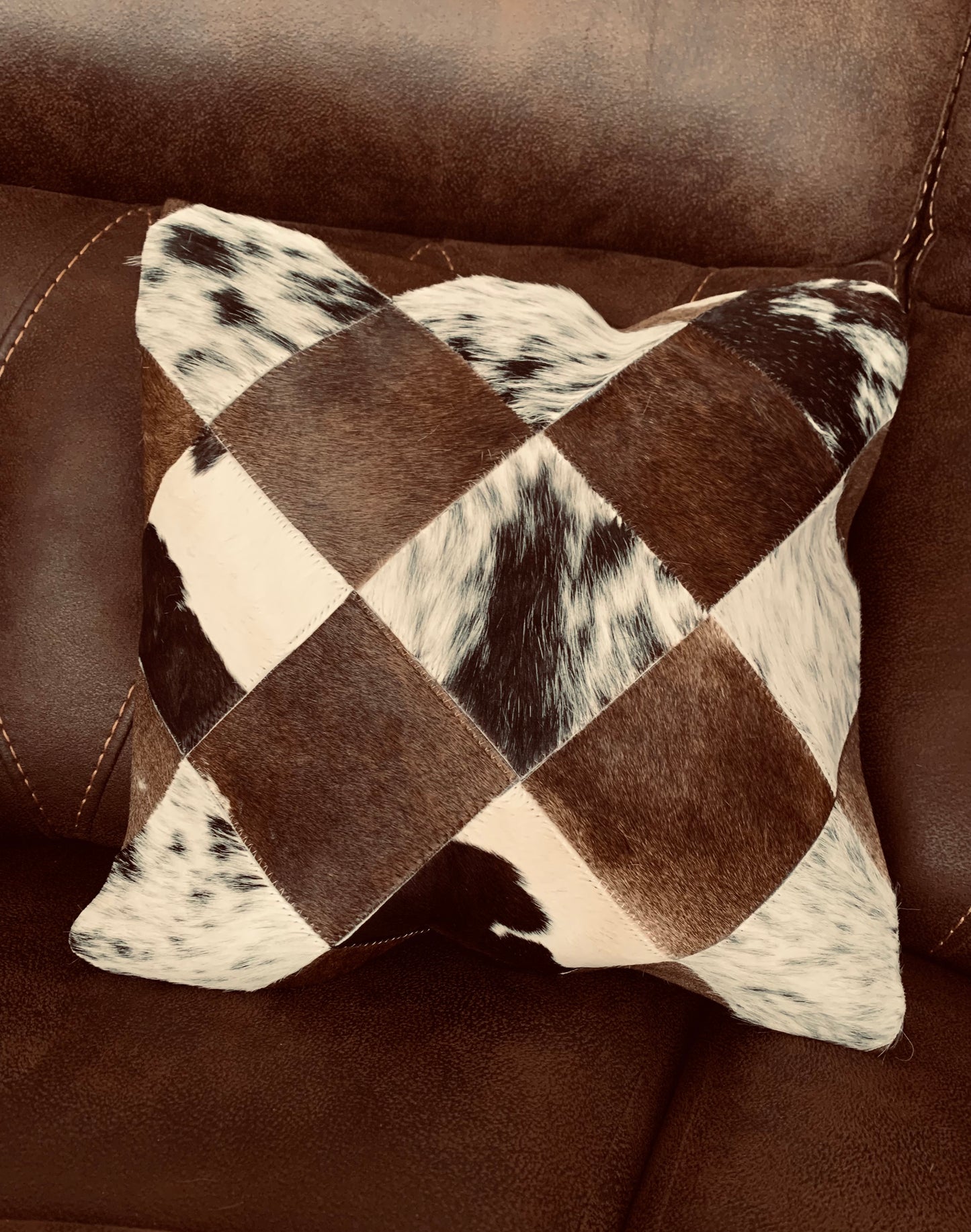 Cowhide Patchwork Pillows