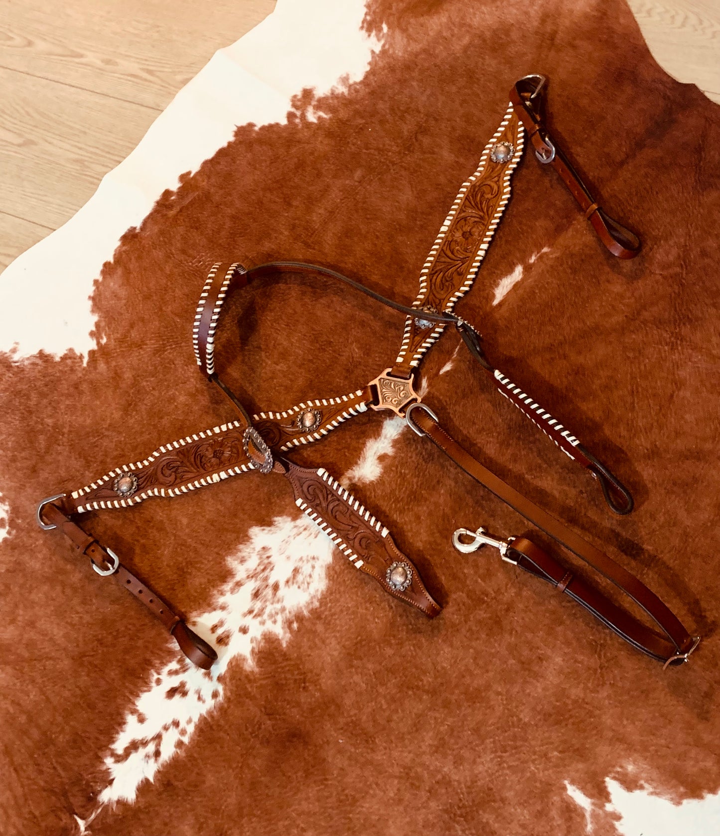 Tooled leather Tack Set