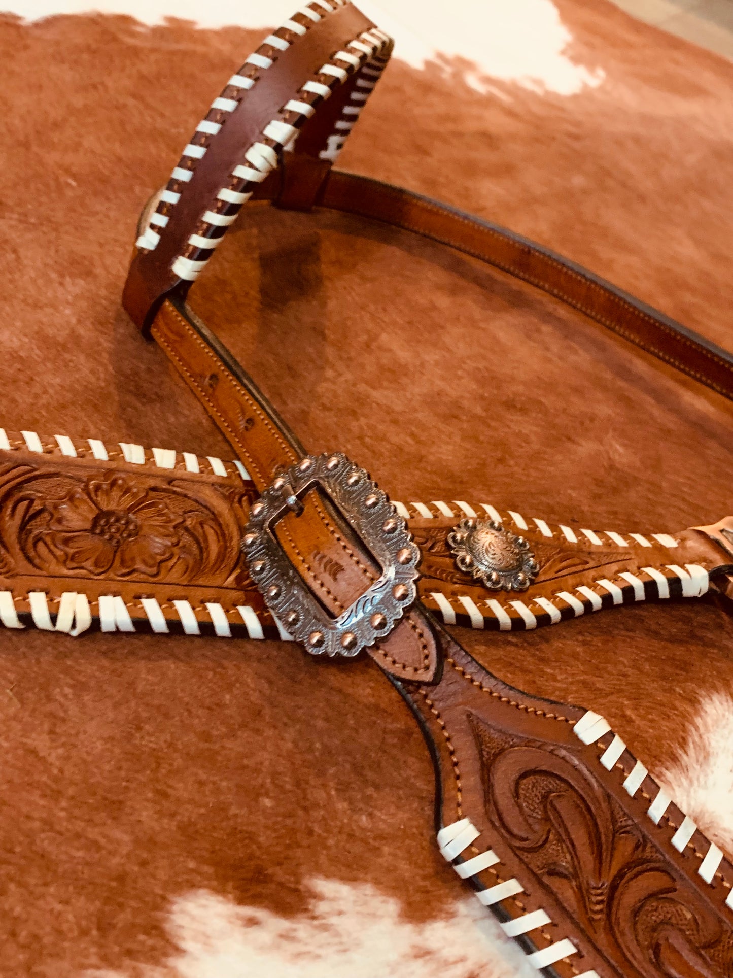 Tooled leather Tack Set
