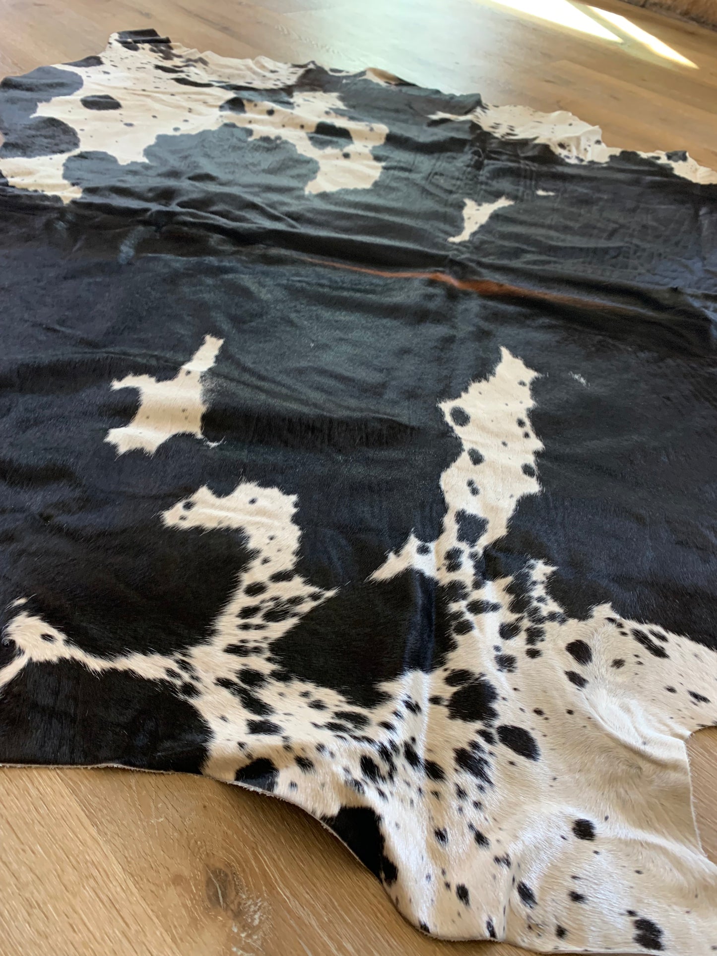 Black & white speckled cowhide