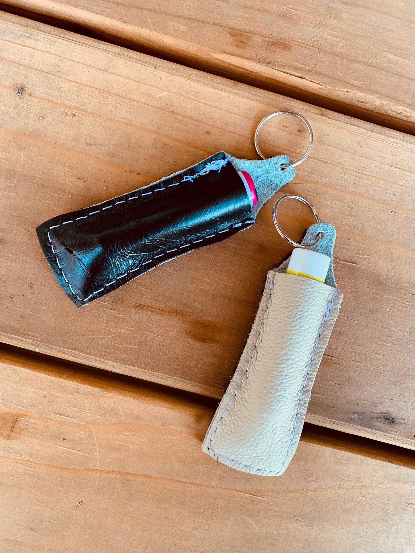 Cowhide keychain holder